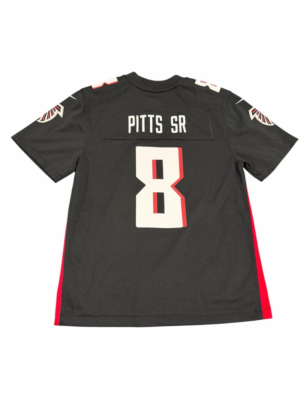 NWT Kyle Pitts Atlanta Falcons Nike Youth Game Jersey Black Red Size Med 10/12
